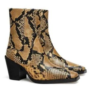 Zara Snakeskin Booties